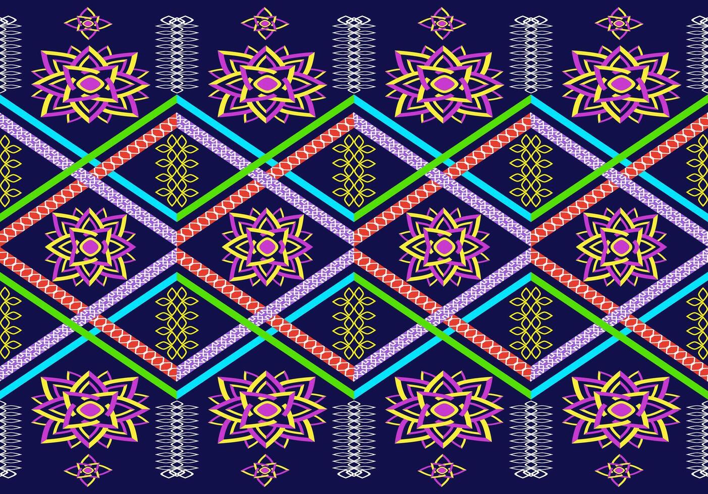 ethnisch abstrakt ikat. nahtlos Muster im Stammes-, Volk Stickerei. aztekisch geometrisch Kunst Ornament Druckdesign zum Teppich, Hintergrund, Kleidung, Verpackung, Stoff, Abdeckung, textile.style maxican,indain vektor