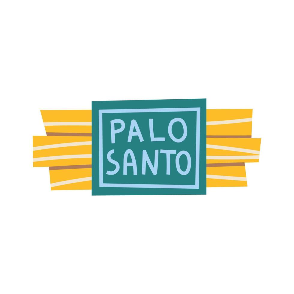 Palo Santo heilig Holz Baum, Stöcke bündeln, Karikatur Stil. Konzept von verschmieren, Entspannung und Aromatherapie. modisch modern Vektor Illustration