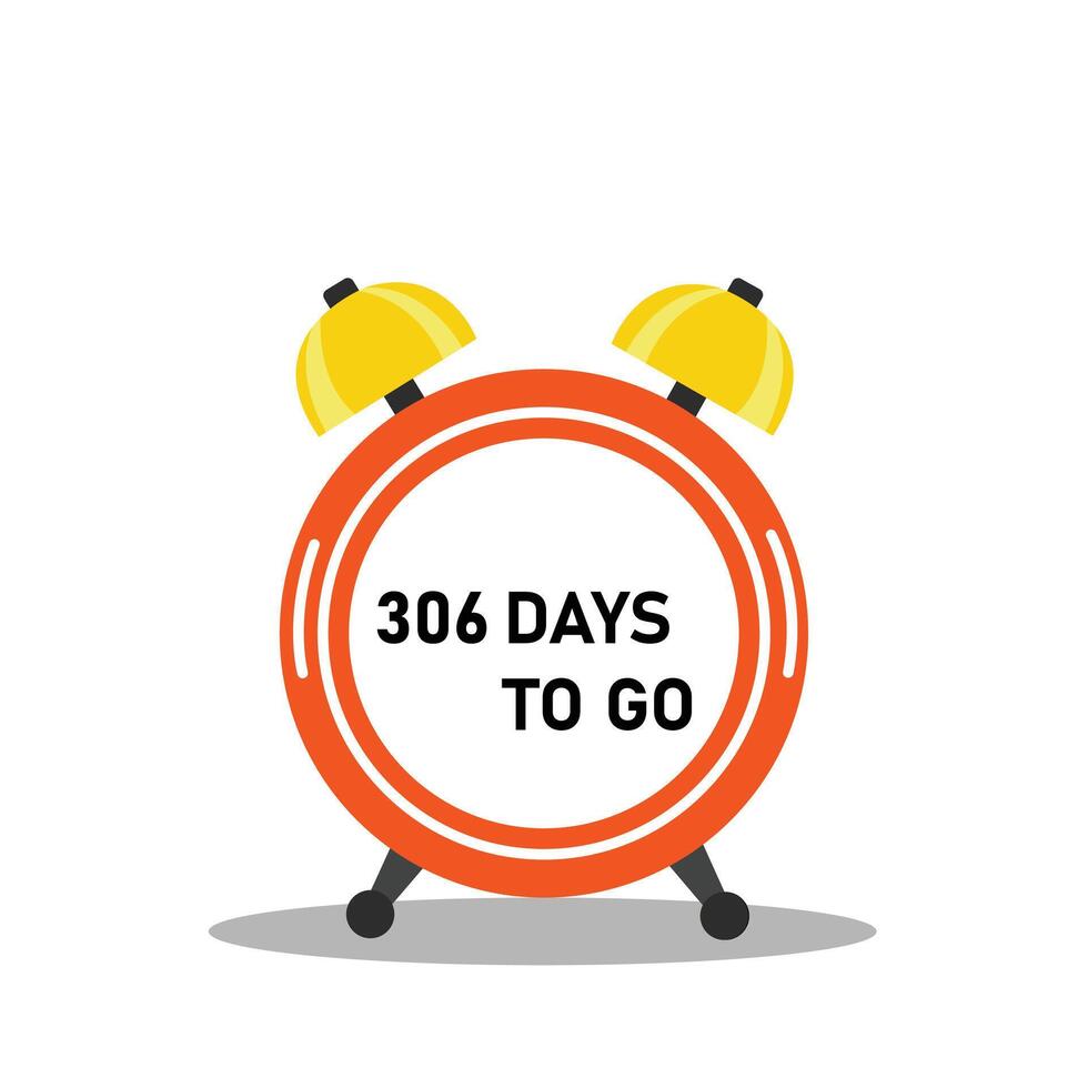 306 Tage zu gehen Countdown Timer vektor