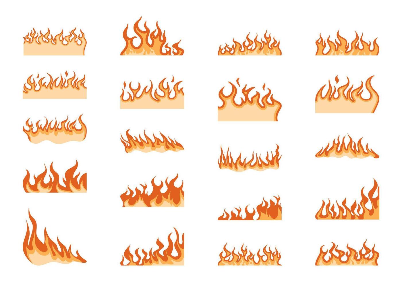 Feuer Rahmen Rand Element gestalten vektor