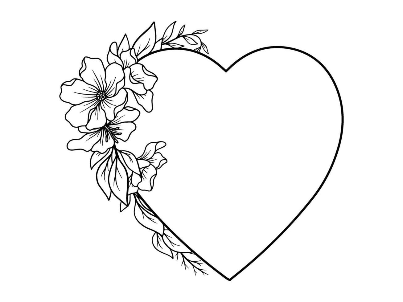 Strauß Blume Gliederung Valentinstag Tag Illustration vektor