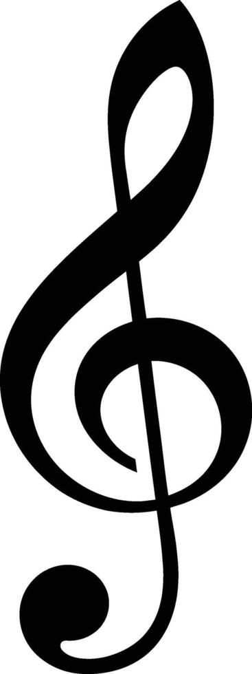 ai generiert Silhouette Scharf Musik- Hinweis Logo Symbol schwarz Farbe nur vektor