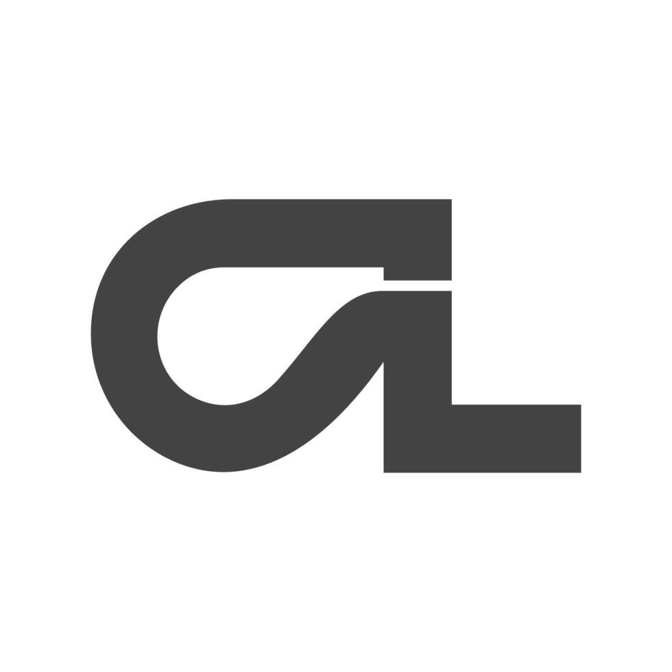 gl, lg, g och l abstrakt första monogram brev alfabet logotyp design vektor