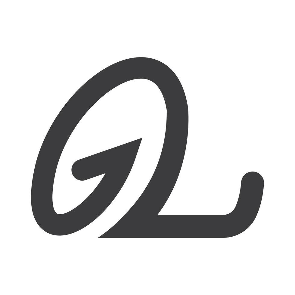 gl, lg, g och l abstrakt första monogram brev alfabet logotyp design vektor