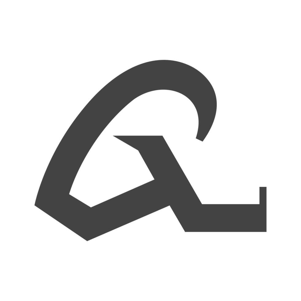 gl, lg, g och l abstrakt första monogram brev alfabet logotyp design vektor