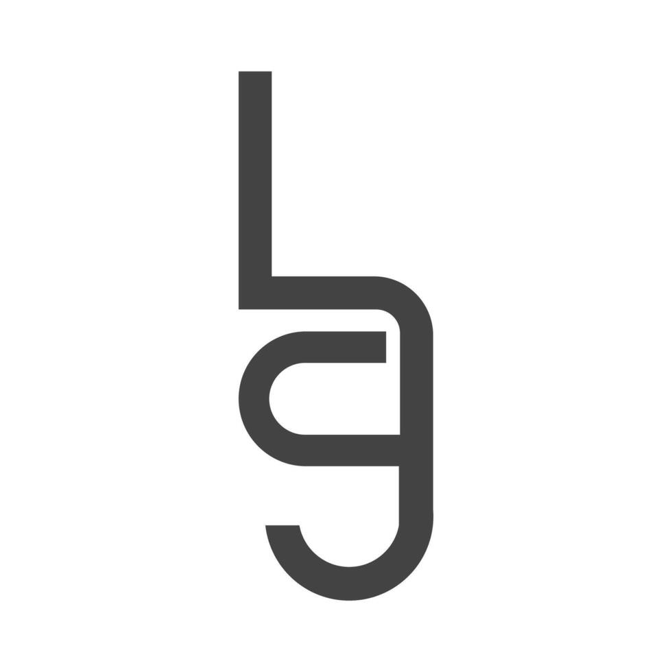 gl, lg, g och l abstrakt första monogram brev alfabet logotyp design vektor