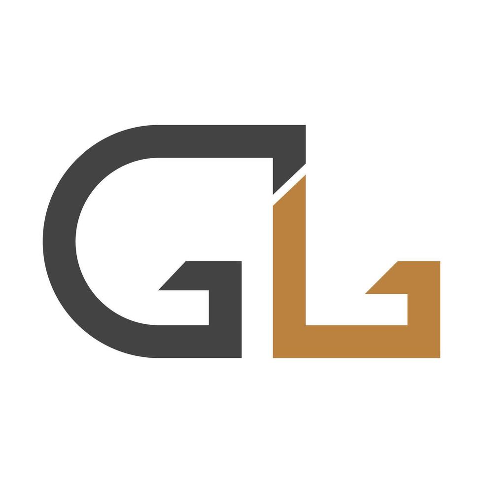 gl, lg, g och l abstrakt första monogram brev alfabet logotyp design vektor