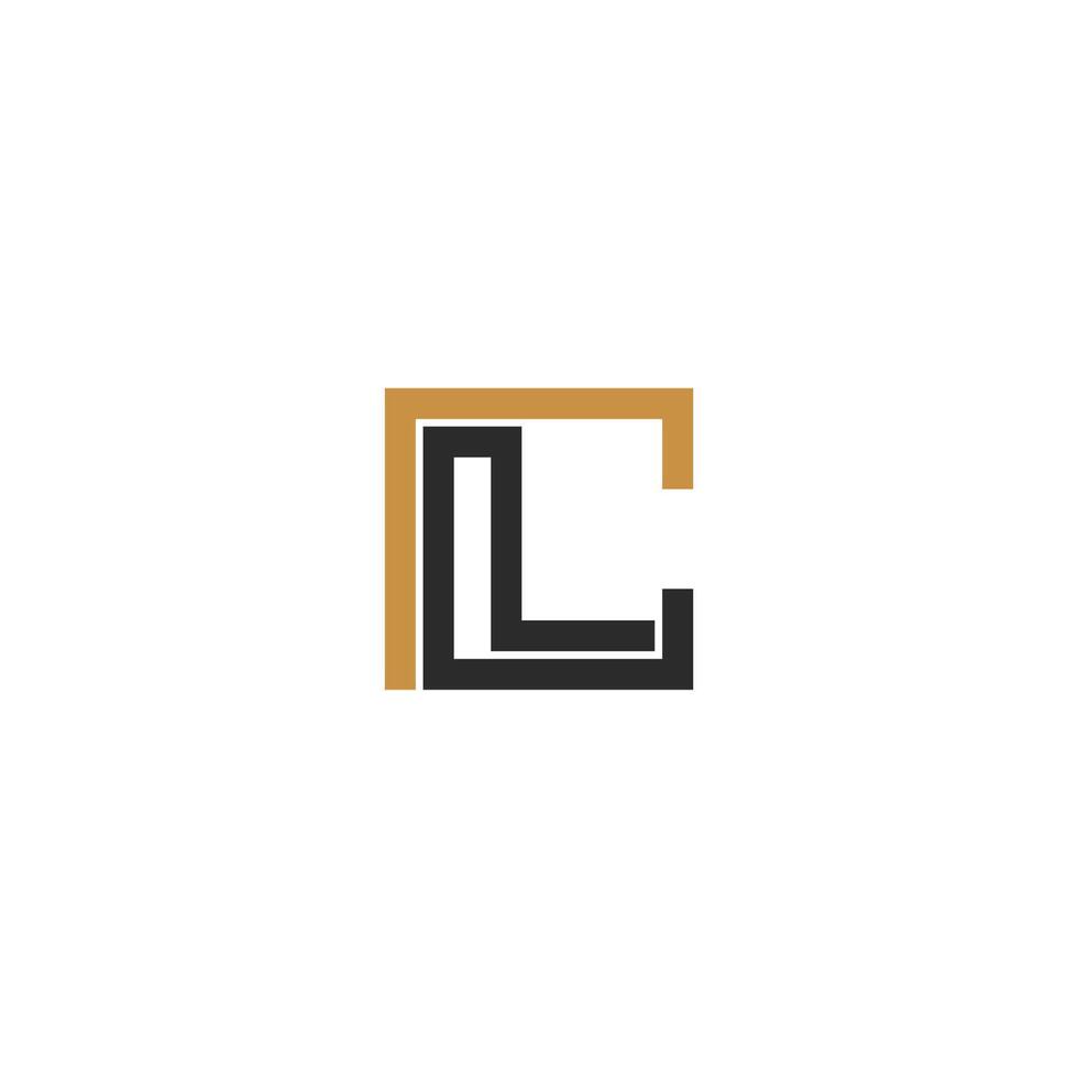 alfabet brev initialer monogram logotyp cl, lc, l och c vektor