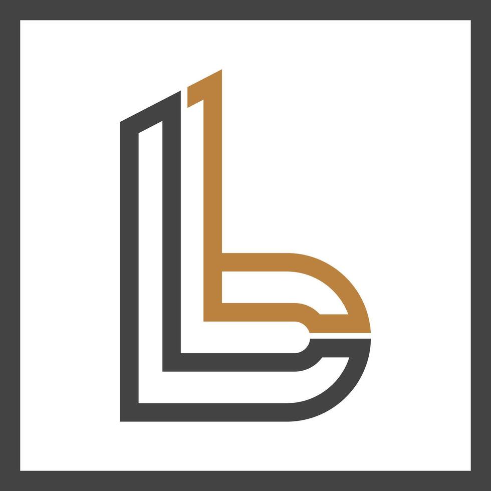 Alphabet Initialen Logo bl, Pfund, b und l vektor