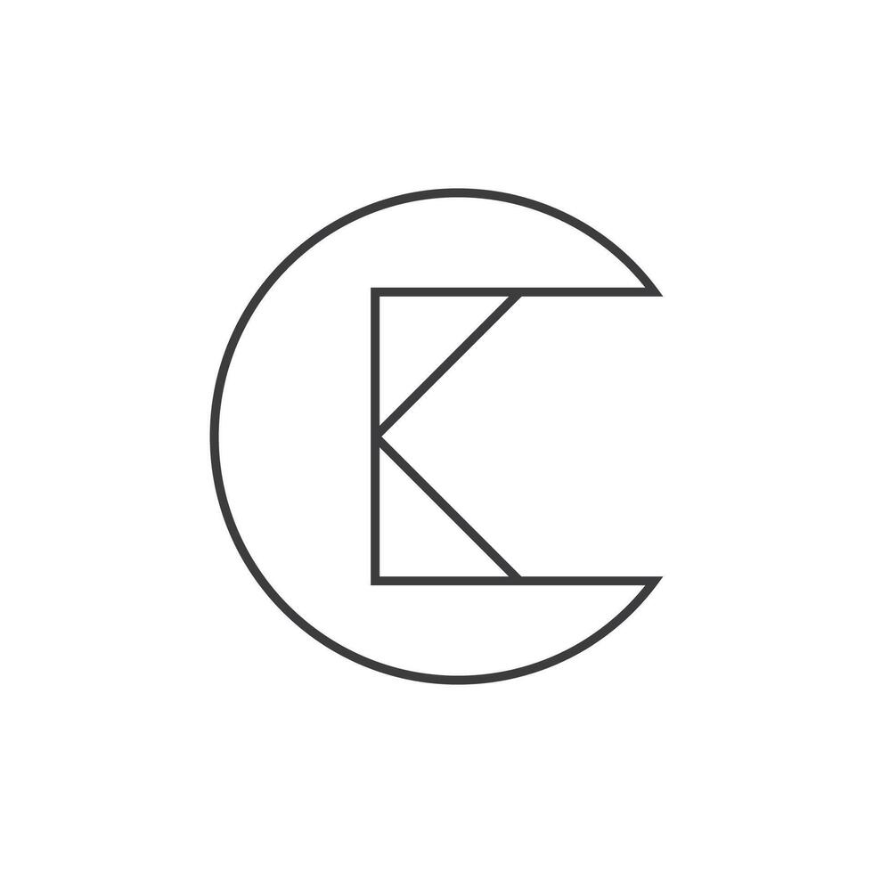 kreativ abstrakt Brief ck Logo Design. verknüpft Brief kc Logo Design. vektor