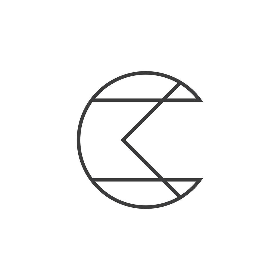 kreativ abstrakt brev ck logotyp design. länkad brev kc logotyp design. vektor