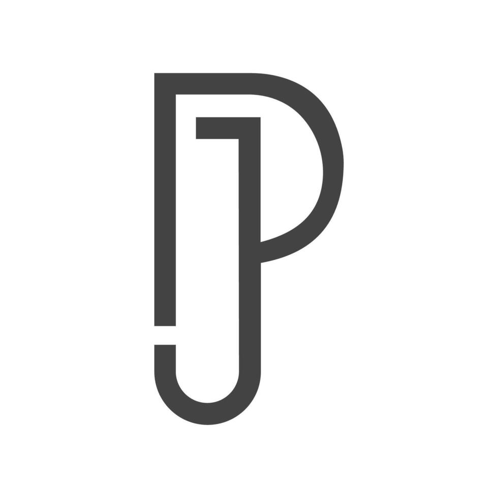 Initiale jp Brief Logo mit kreativ modern Geschäft Typografie Vektor Vorlage. kreativ abstrakt Brief pj Logo Design.