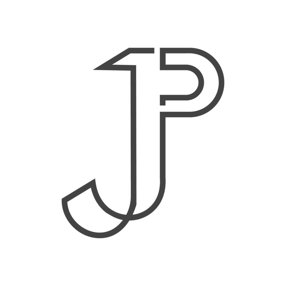 Initiale jp Brief Logo mit kreativ modern Geschäft Typografie Vektor Vorlage. kreativ abstrakt Brief pj Logo Design.