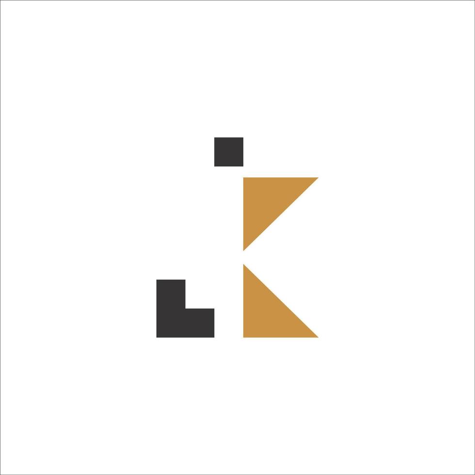 första brev jk logotyp eller kj logotyp vektor design mall