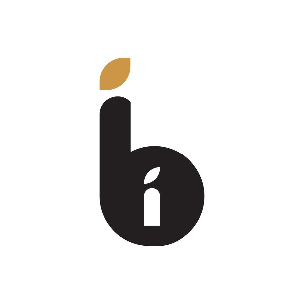 Initiale Brief ib Logo oder bi Logo Vektor Design Vorlage