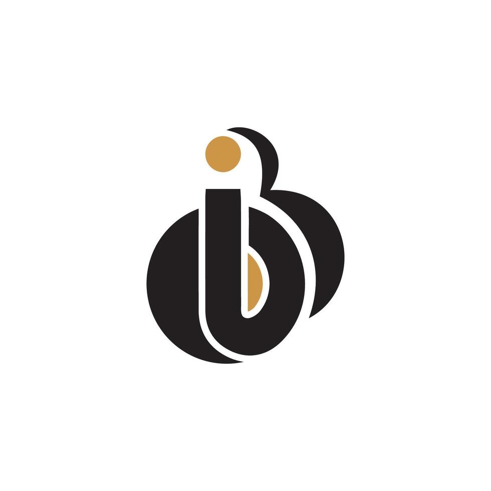 Initiale Brief ib Logo oder bi Logo Vektor Design Vorlage