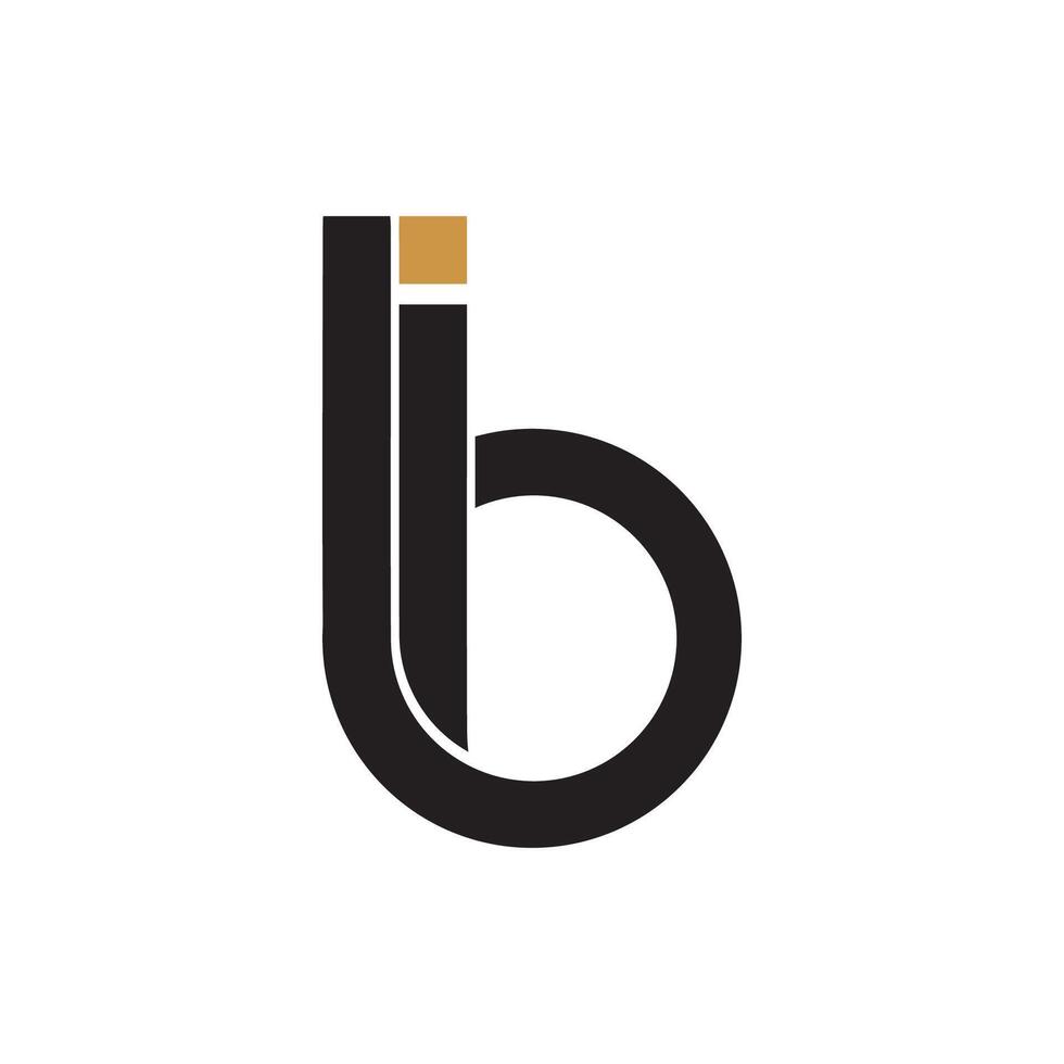 Initiale Brief ib Logo oder bi Logo Vektor Design Vorlage