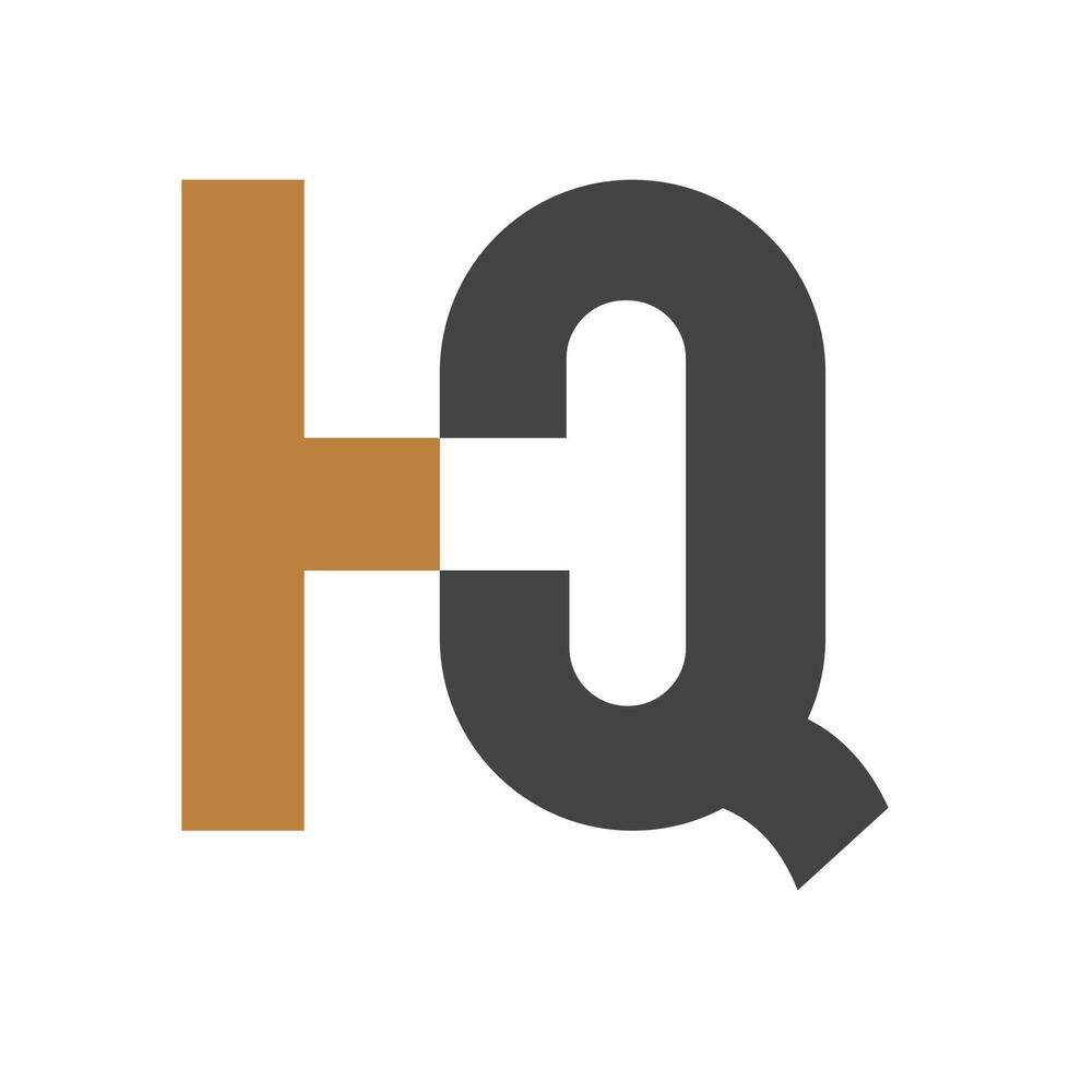 qh, Hauptquartier, q und h abstrakt Initiale Monogramm Brief Alphabet Logo Design vektor