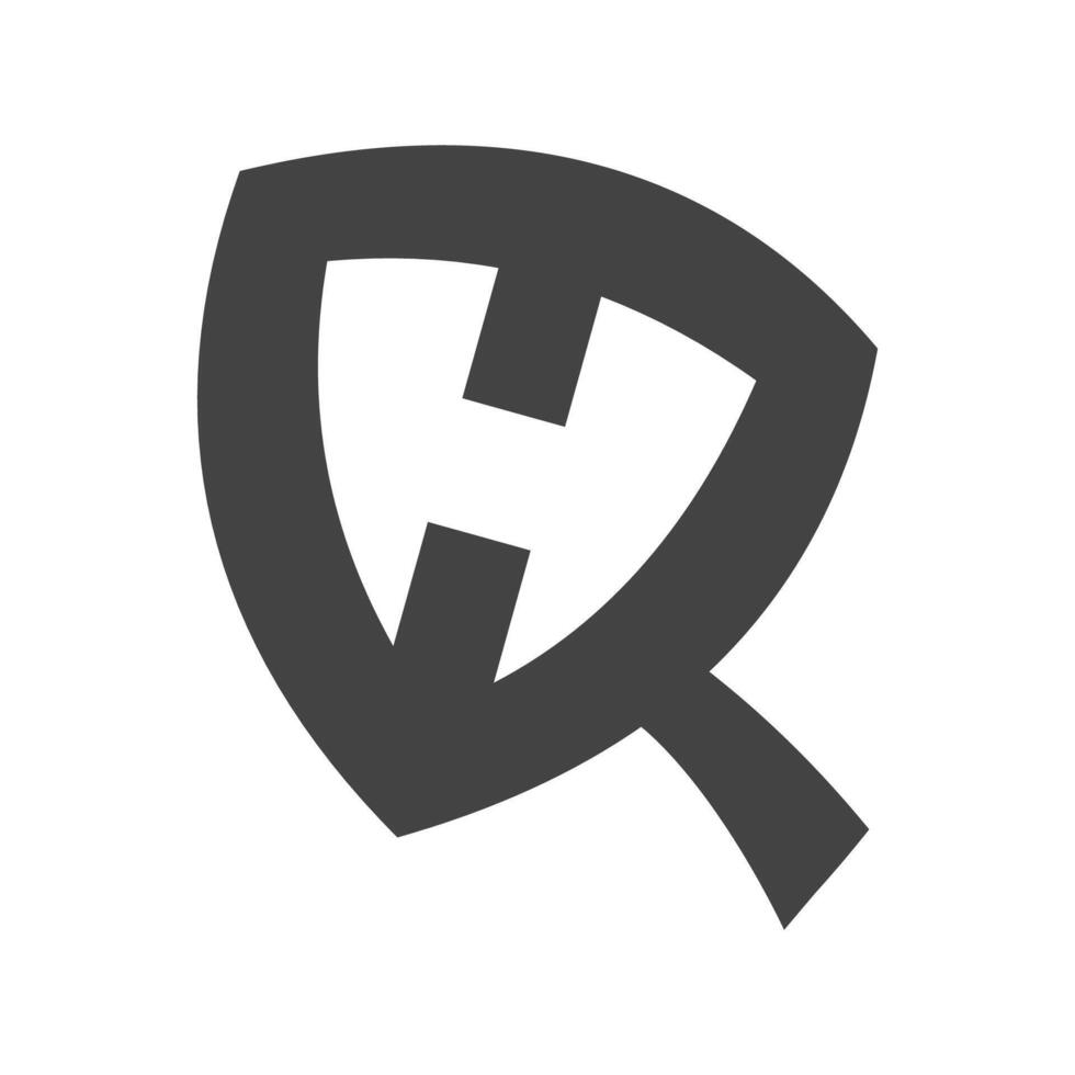 qh, hq, q och h abstrakt första monogram brev alfabet logotyp design vektor