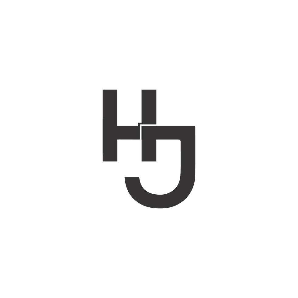 hj, J H, h och j abstrakt första monogram brev alfabet logotyp design. vektor