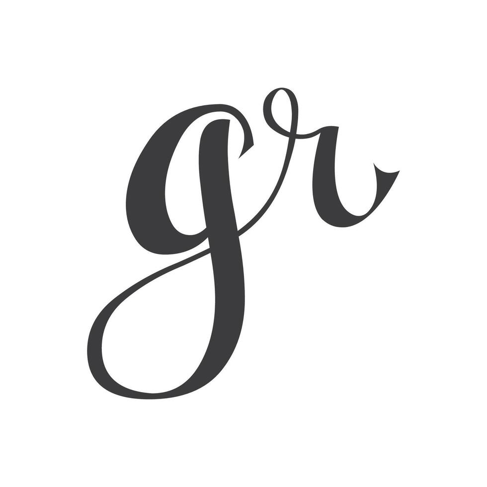 Initiale GR Brief Logo mit kreativ modern Geschäft Typografie Vektor Vorlage. kreativ abstrakt Brief rg Logo Design.