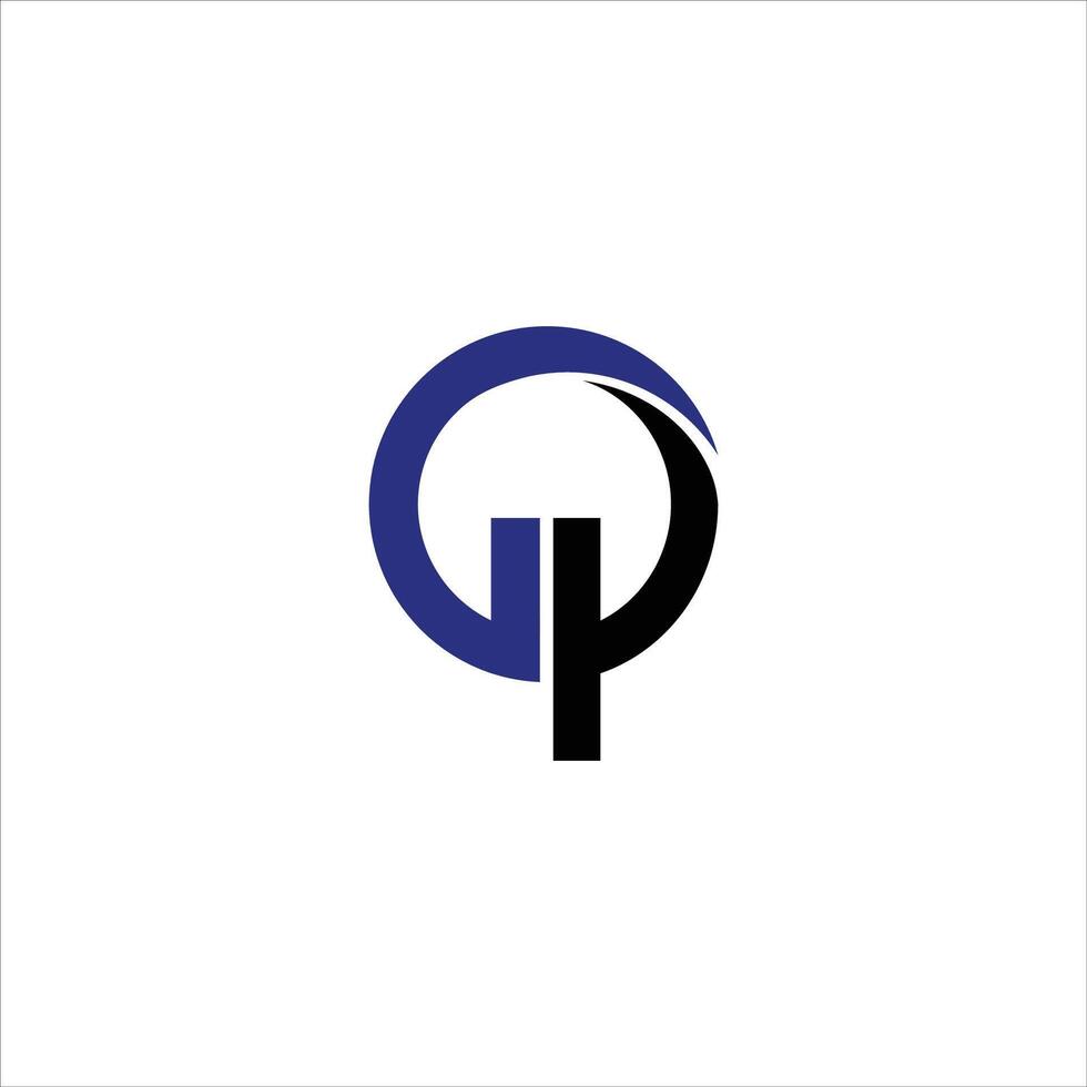 Initiale Brief gp oder pg Logo Vektor Design