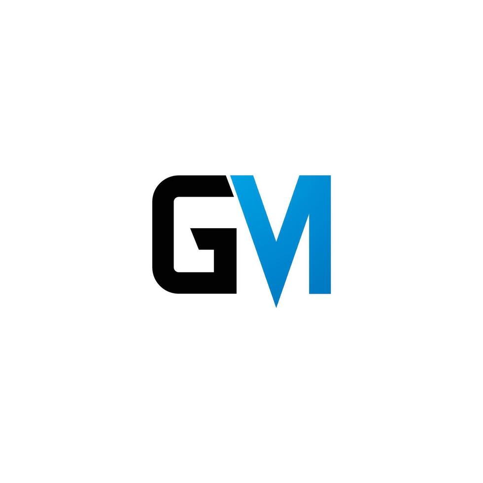 Initiale Brief gm oder mg Logo Design Vorlage vektor