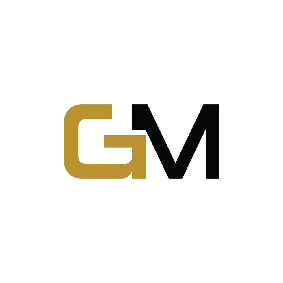 första brev gm eller mg logotyp design mall vektor