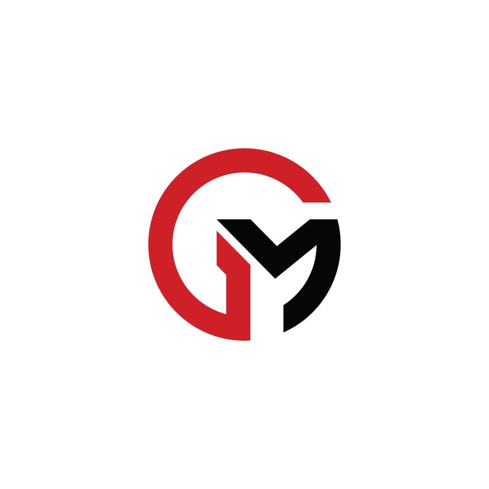 Initiale Brief gm oder mg Logo Design Vorlage vektor