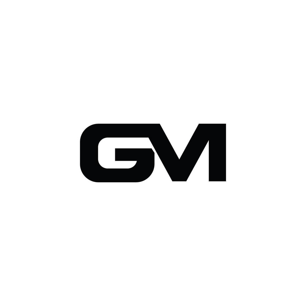 första brev gm eller mg logotyp design mall vektor