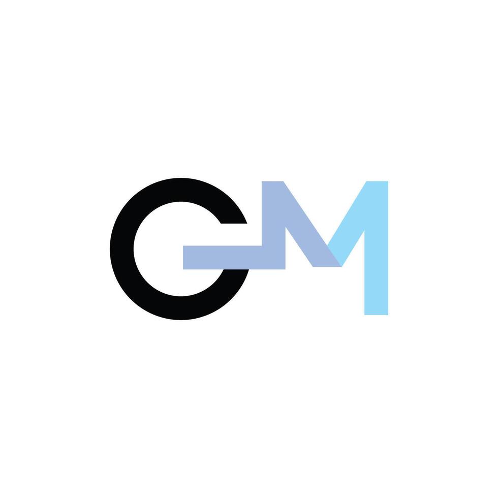 Initiale Brief gm oder mg Logo Design Vorlage vektor