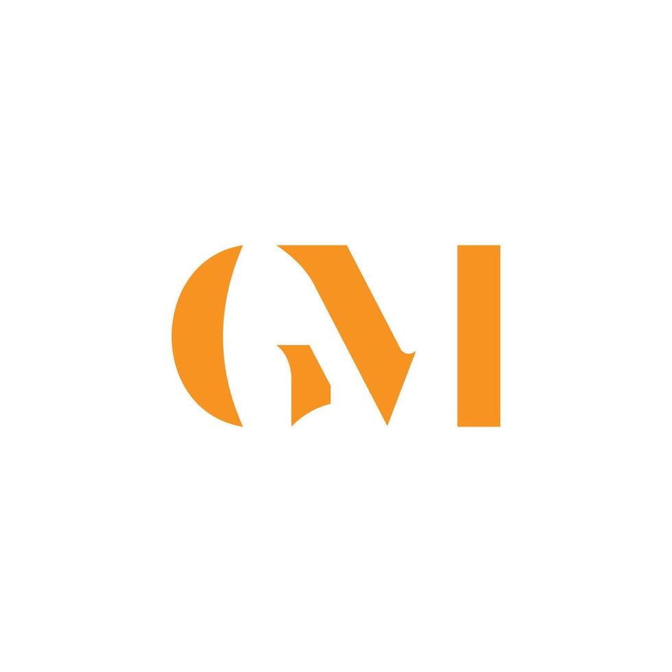 Initiale Brief gm oder mg Logo Design Vorlage vektor