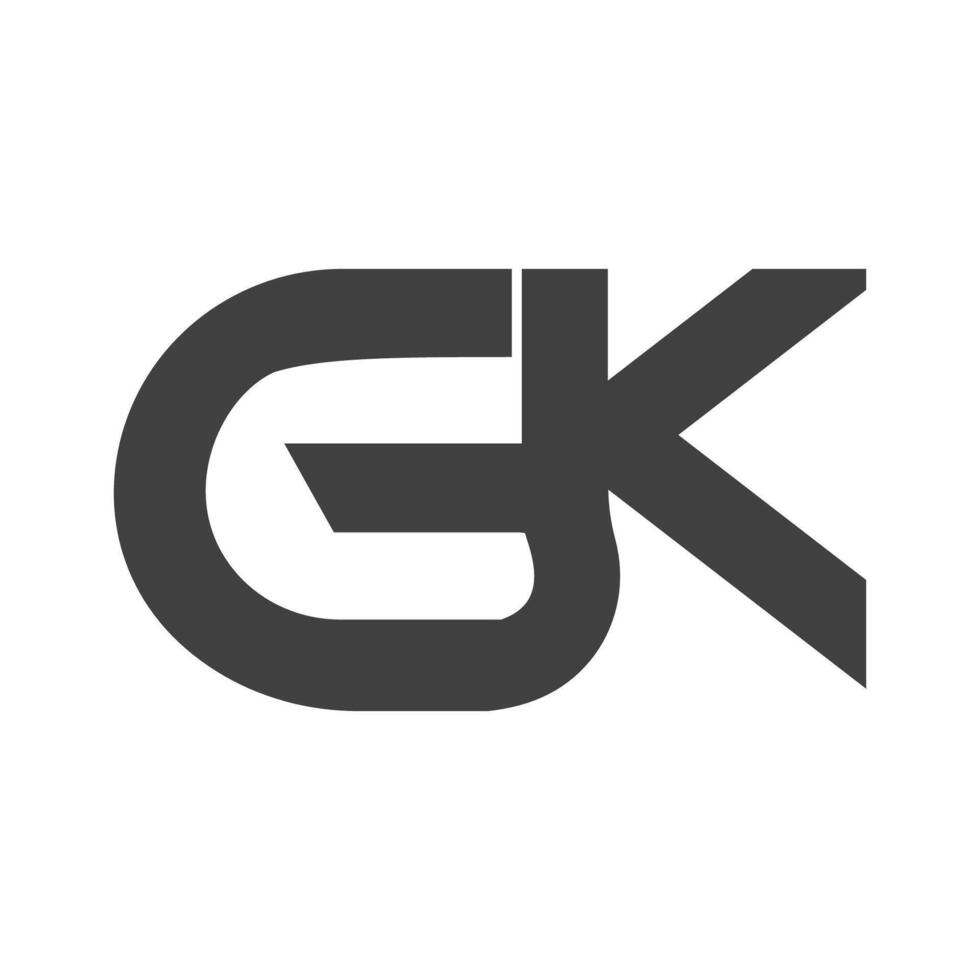 alphabet buchstaben initialen monogramm logo kg, gk, k und g vektor