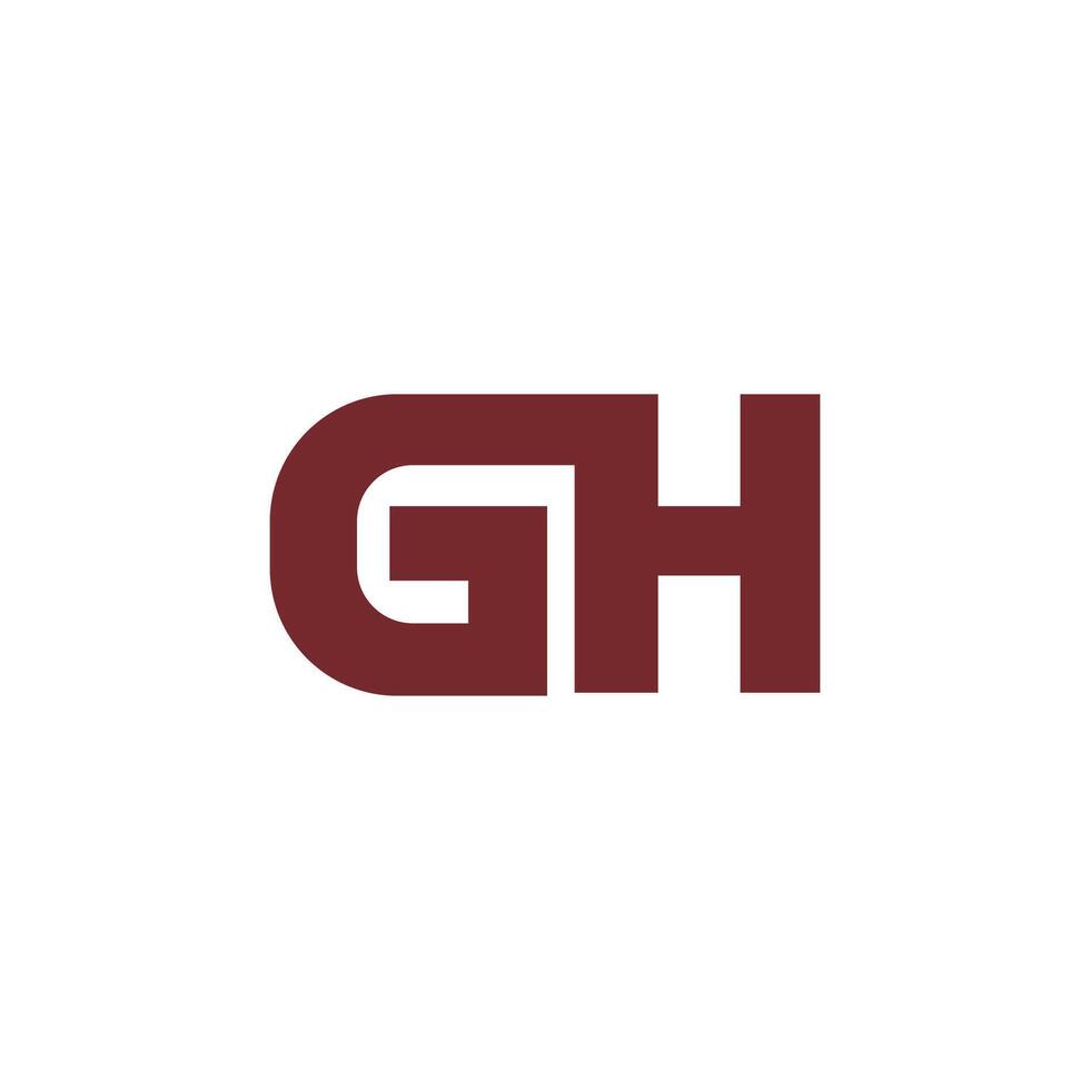 första brev gh eller hg logotyp vektor mallar