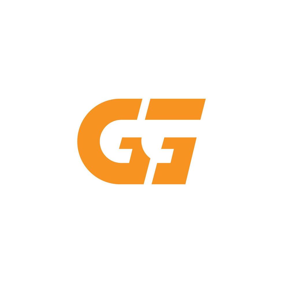 gg Brief Logo Design . gg Initiale basierend Alphabet Symbol Logo Design vektor