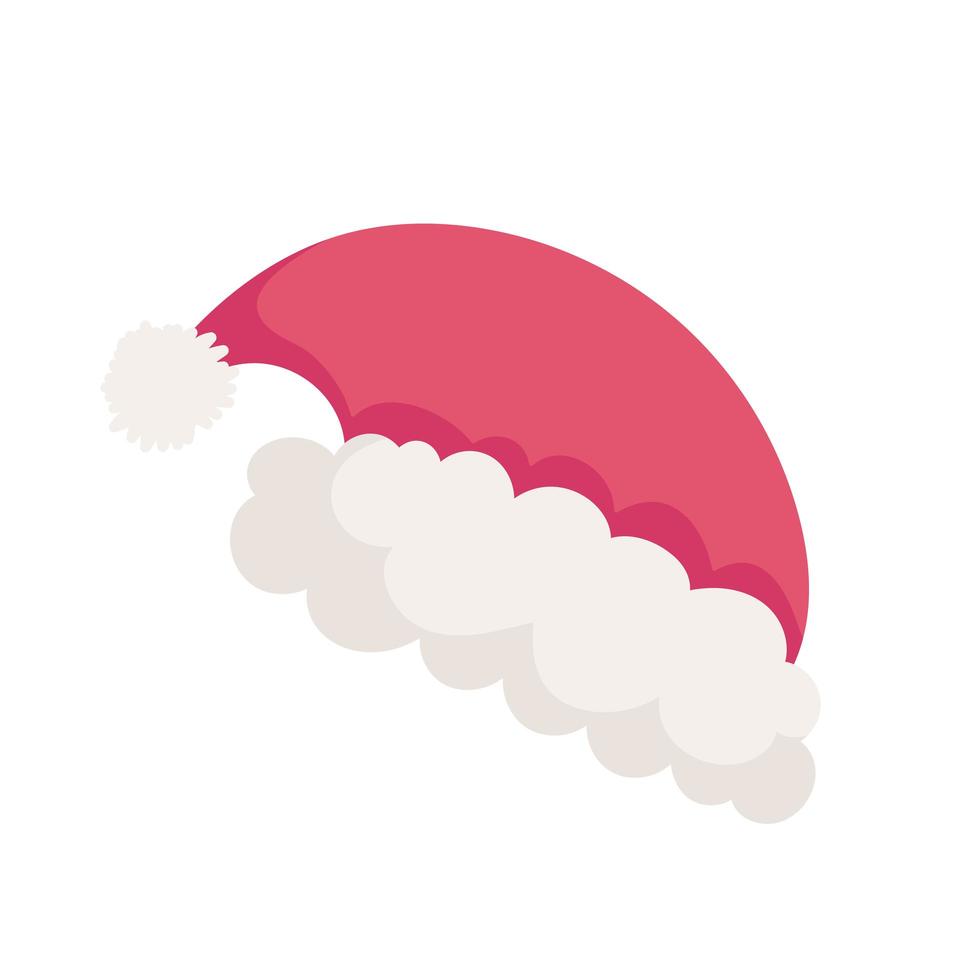 god jul santa hatt tillbehör firande ikon vektor