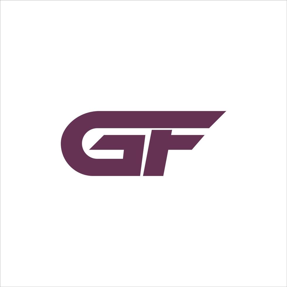 första brev fg logotyp eller gf logotyp vektor design mall