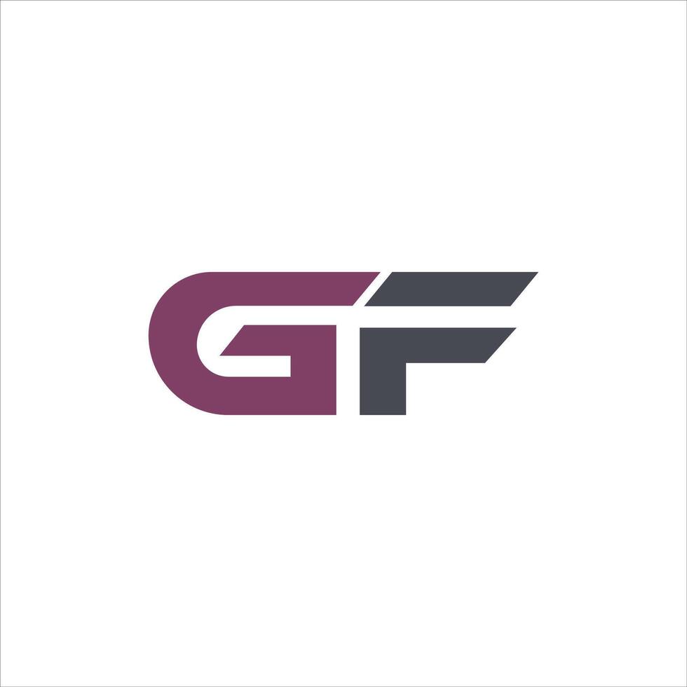 första brev fg logotyp eller gf logotyp vektor design mall