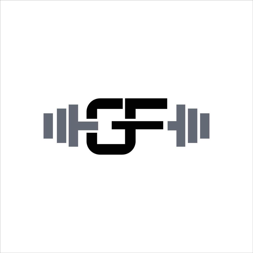 första brev fg logotyp eller gf logotyp vektor design mall