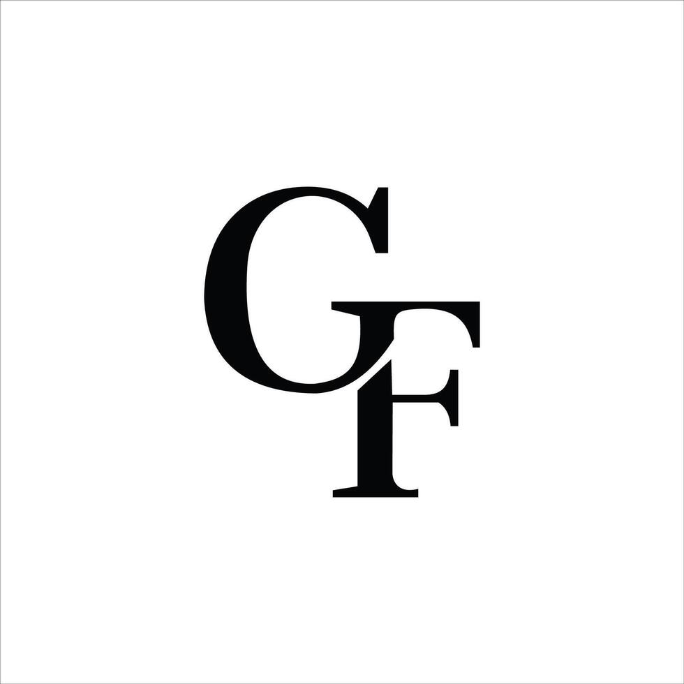 första brev fg logotyp eller gf logotyp vektor design mall