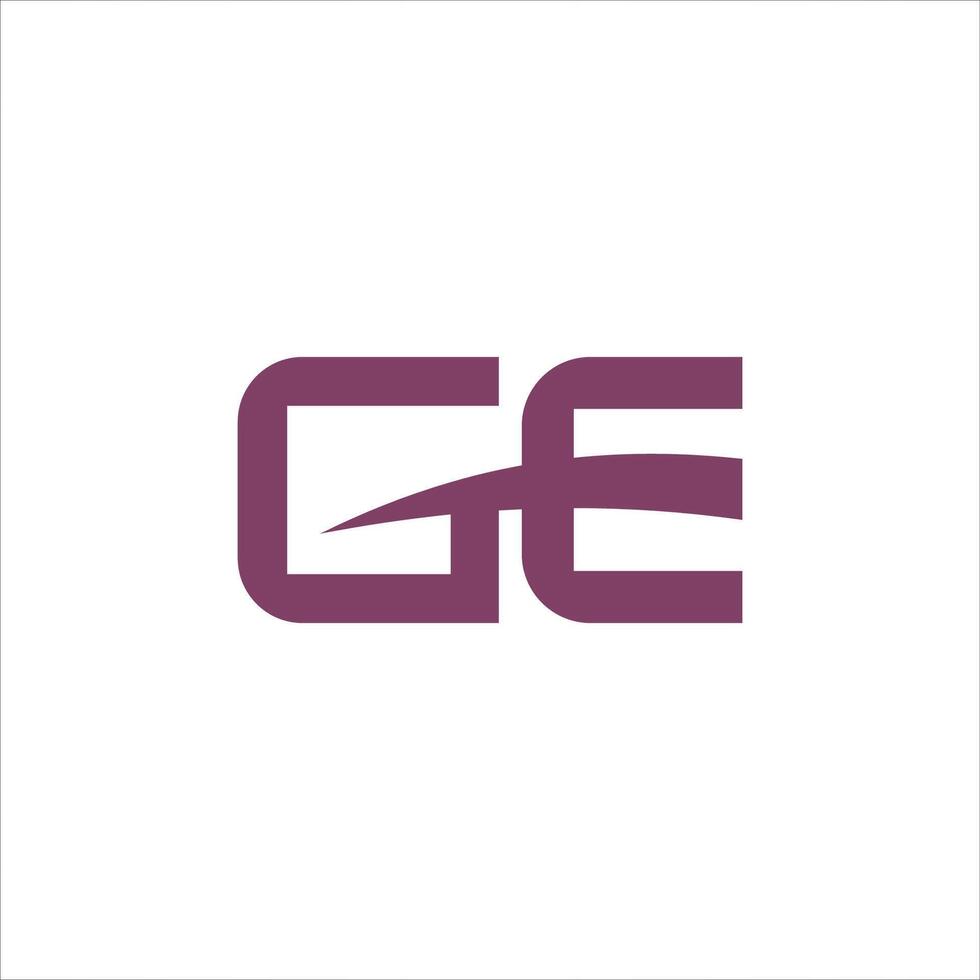 brev t.ex eller gE logotyp vektor logotyp design