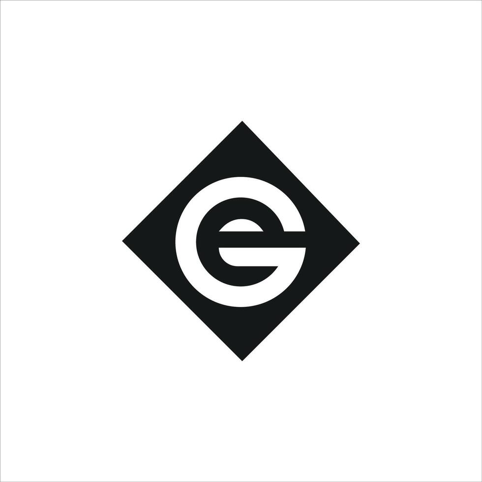 brev t.ex eller gE logotyp vektor logotyp design