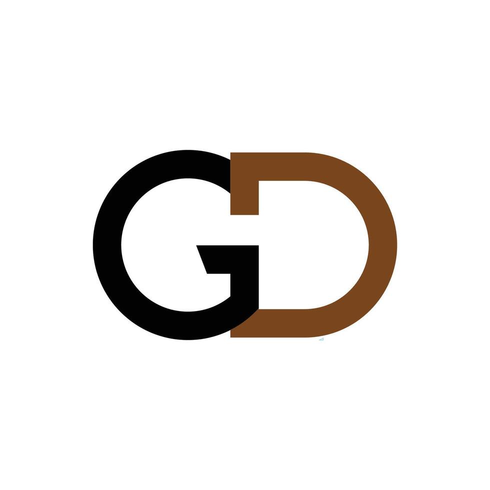 Initiale Brief gd oder dg Logo Vektor Design Vorlage