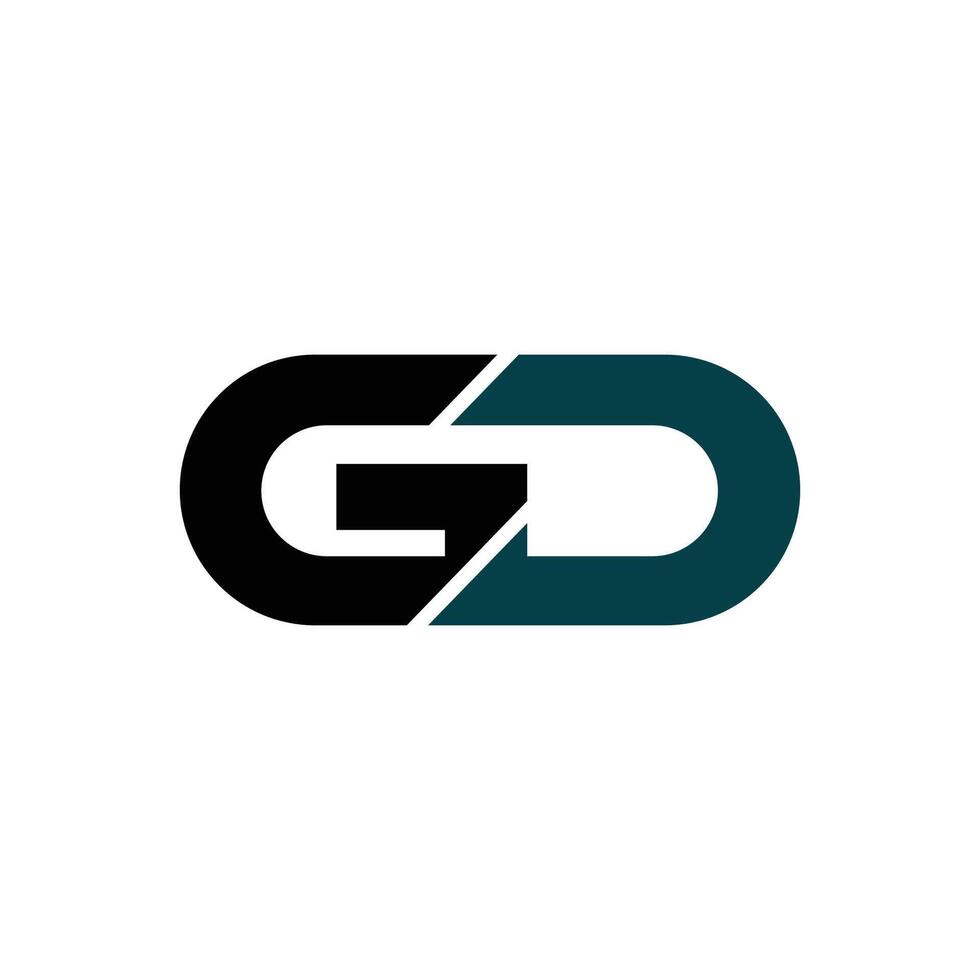 Initiale Brief gd oder dg Logo Vektor Design Vorlage