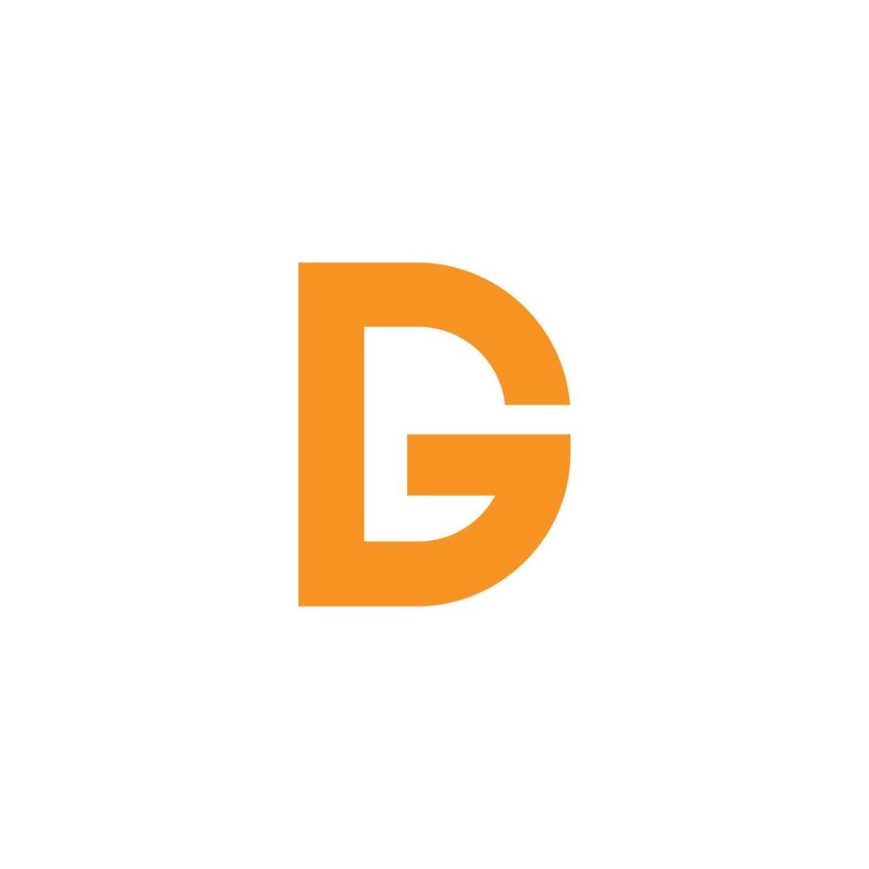 första brev gd eller dg logotyp vektor design mall