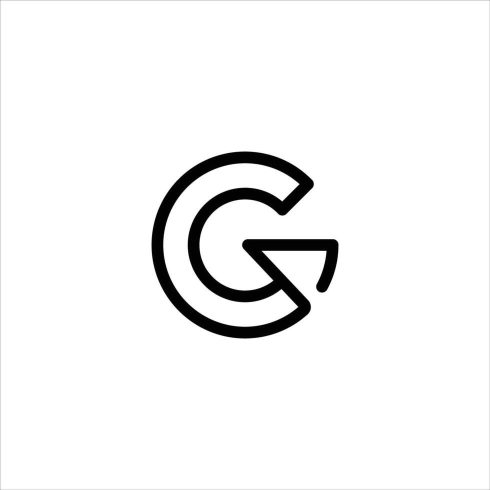 Initiale Brief gc oder cg Logo Vektor Design