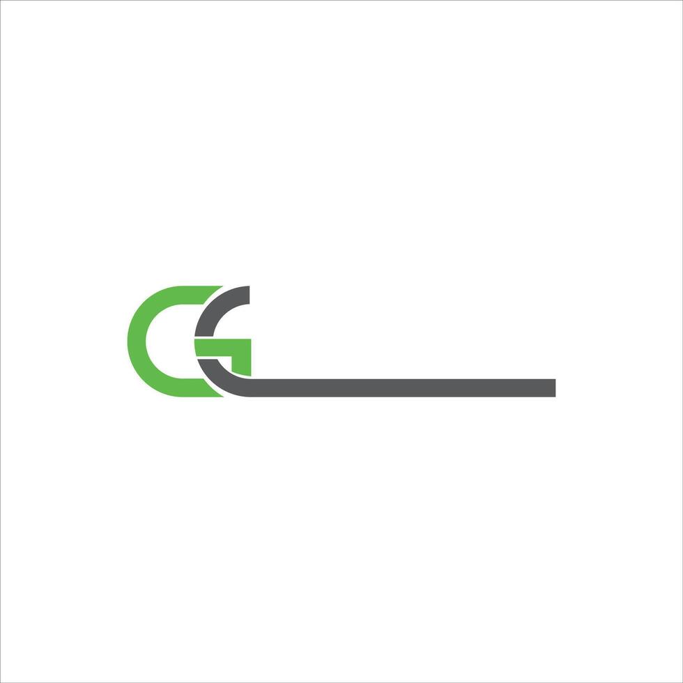 första brev gc eller cg logotyp vektor design