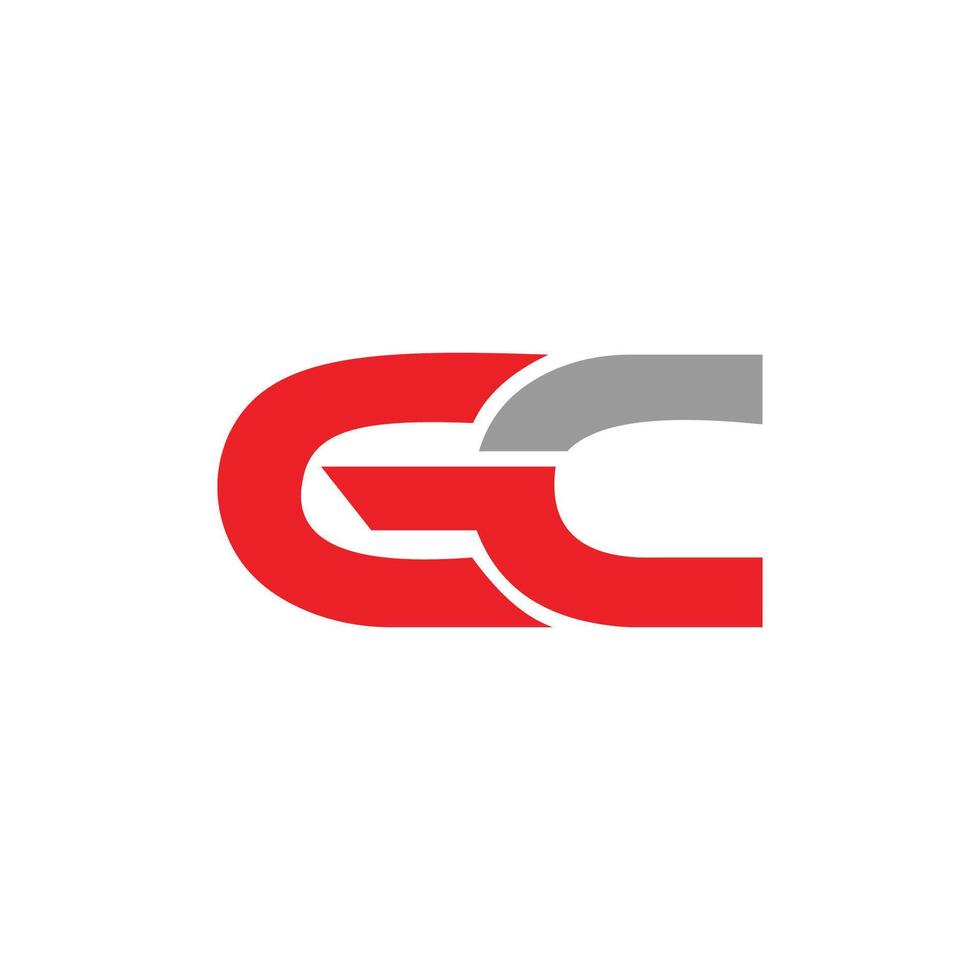 Initiale Brief gc oder cg Logo Vektor Design