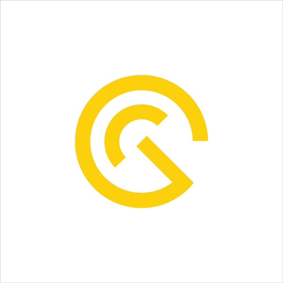 Initiale Brief gc oder cg Logo Vektor Design