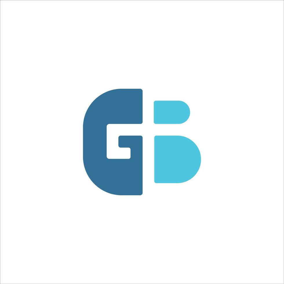 Initiale Brief bg Logo oder gb Logo Vektor Design Vorlage